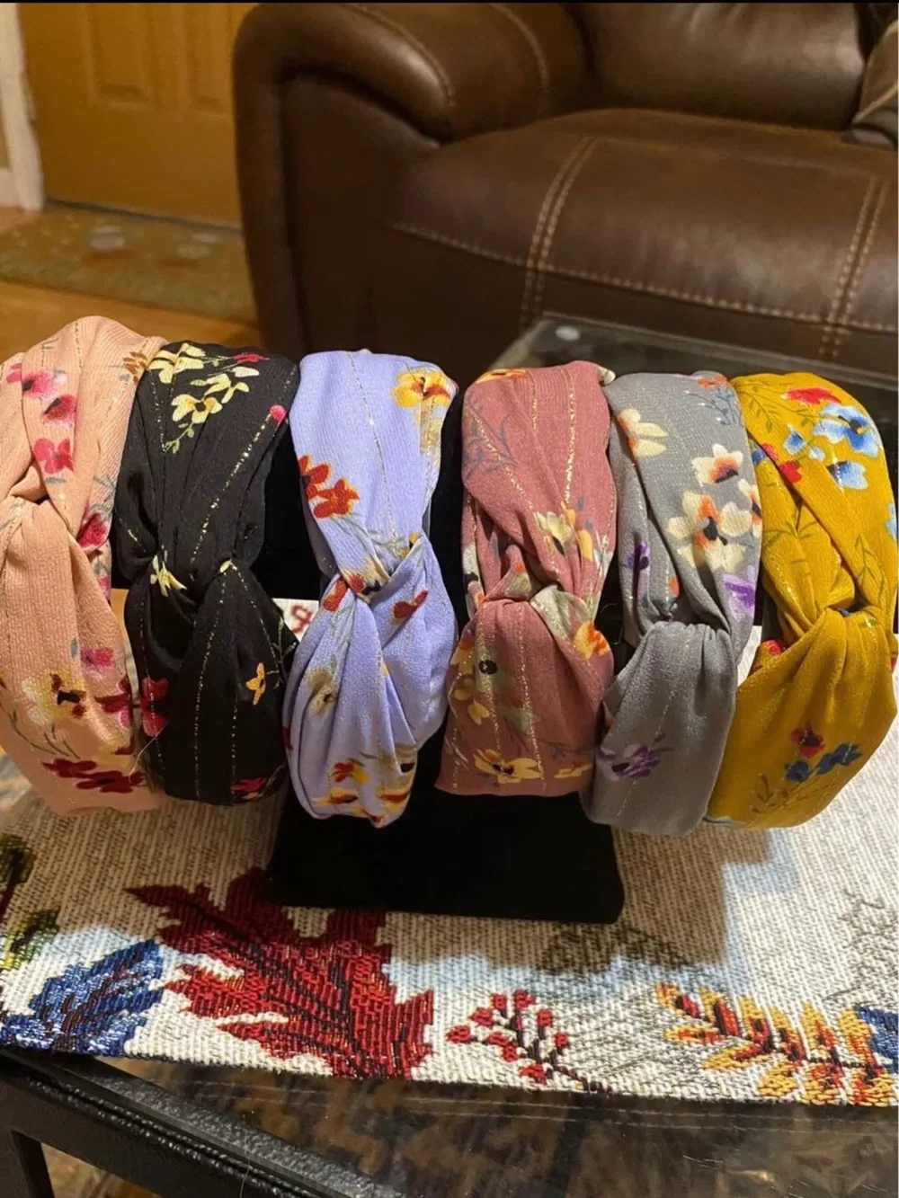 Floral Twisted Knot Headbands - Pack of 6